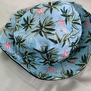 Tropical Bucket Hat with Flamingo Print